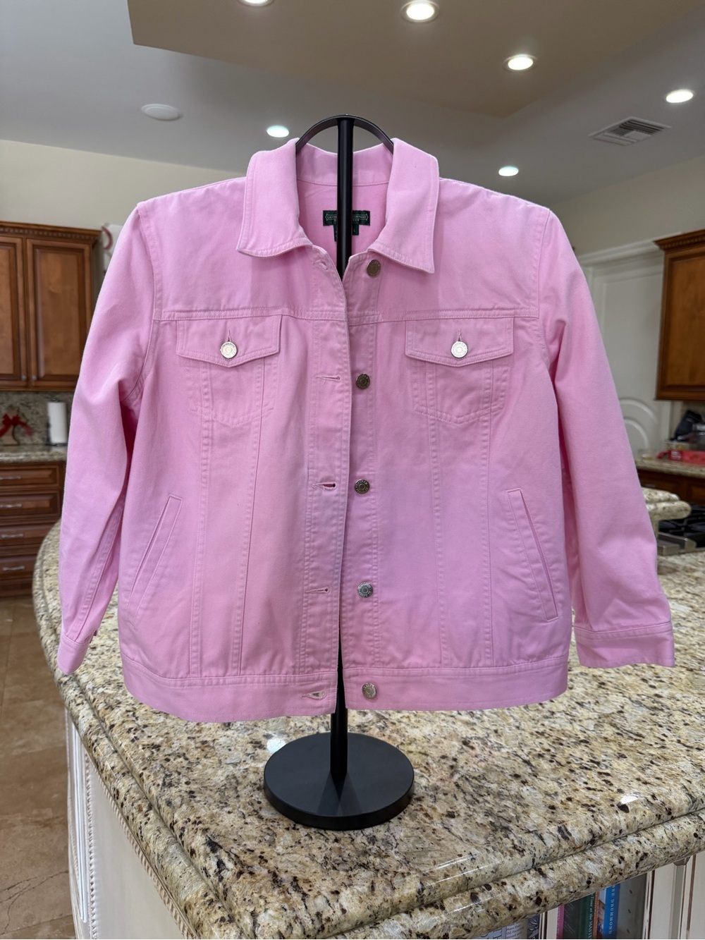 Lauren Jeans Company Ralph Lauren Pink Denim Trucker Jacket Jean Coat